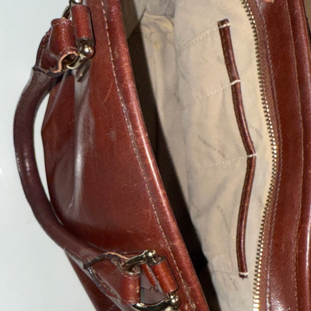 Brahmin Rich Brown Leather Brahmin Mini Schooner leather handbag in brown - Picture 12 of 12